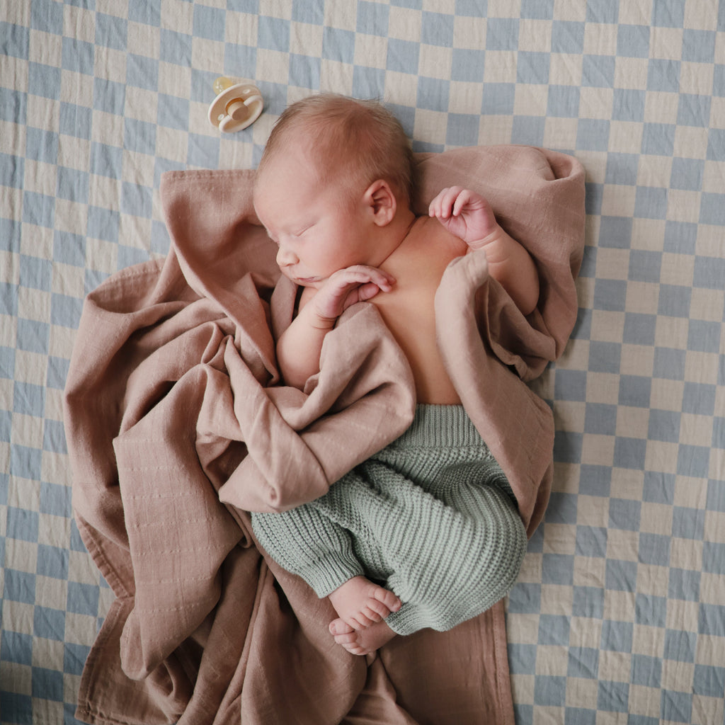 Organic Cotton Muslin Crib Sheet - Various Colors