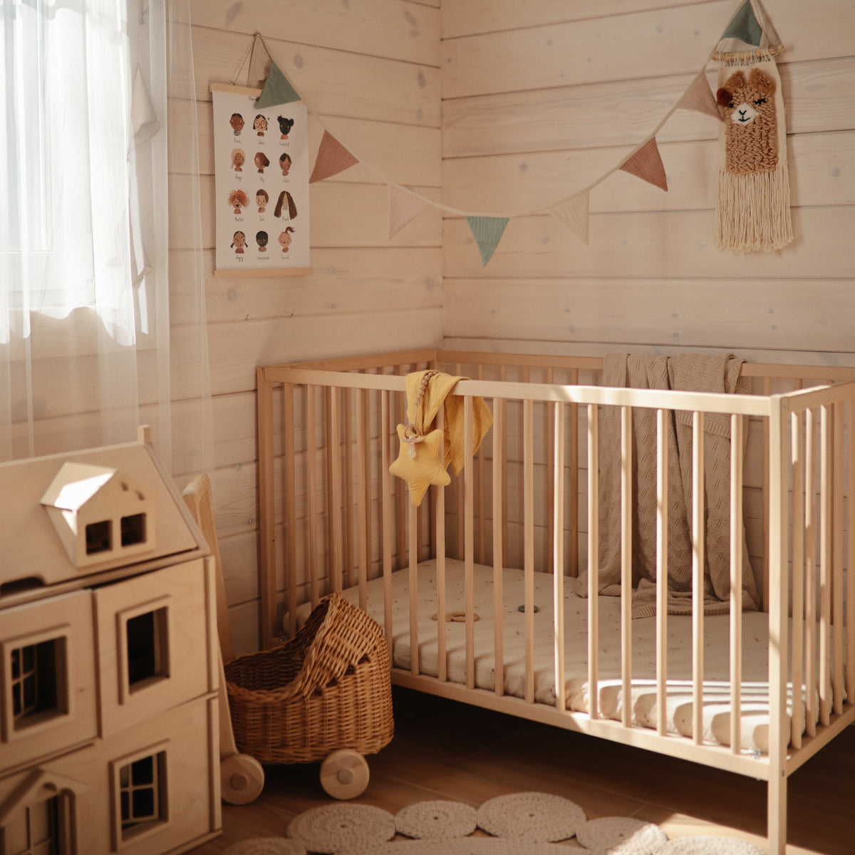 Organic Cotton Muslin Crib Sheet - Various Colors