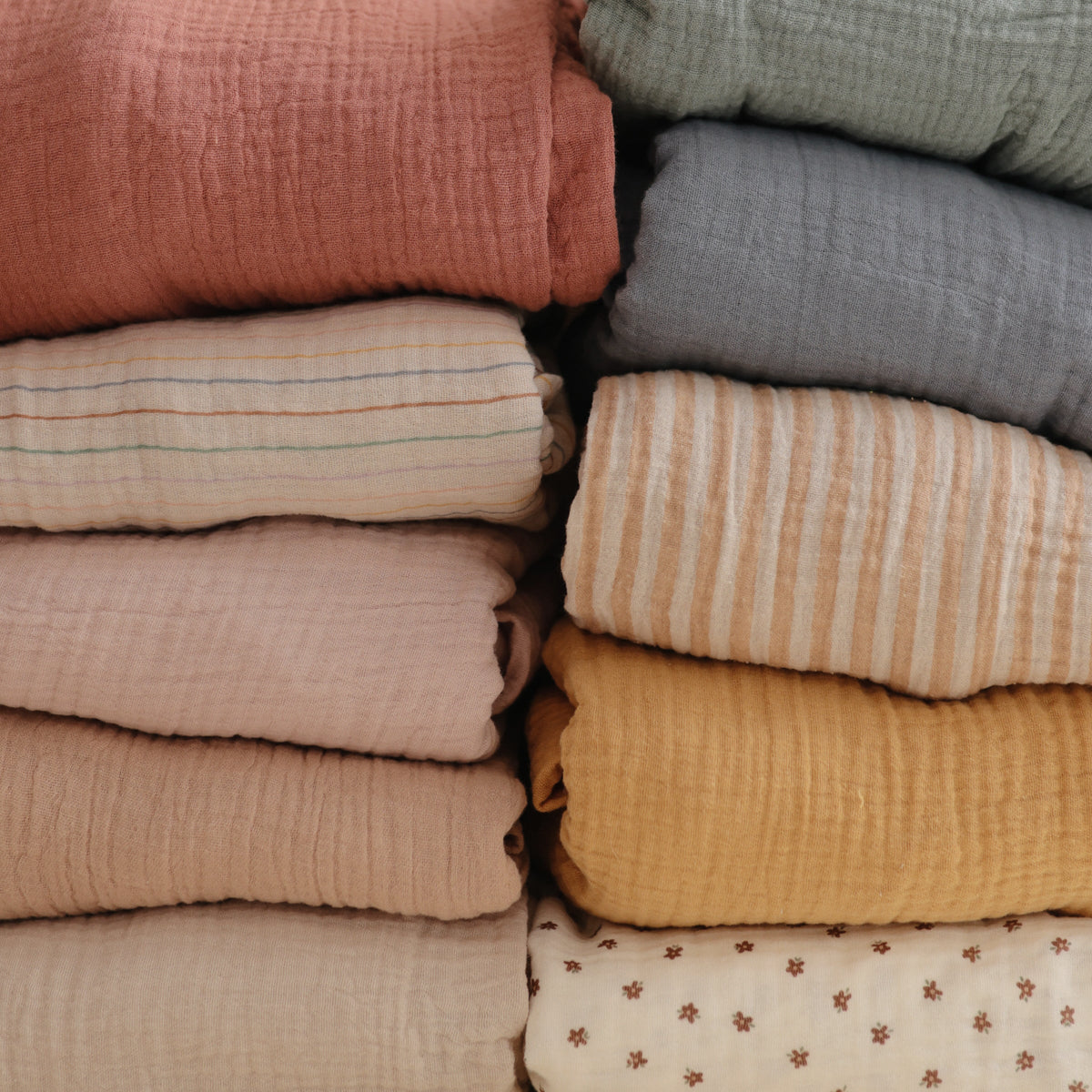 Organic Cotton Muslin Crib Sheet - Various Colors