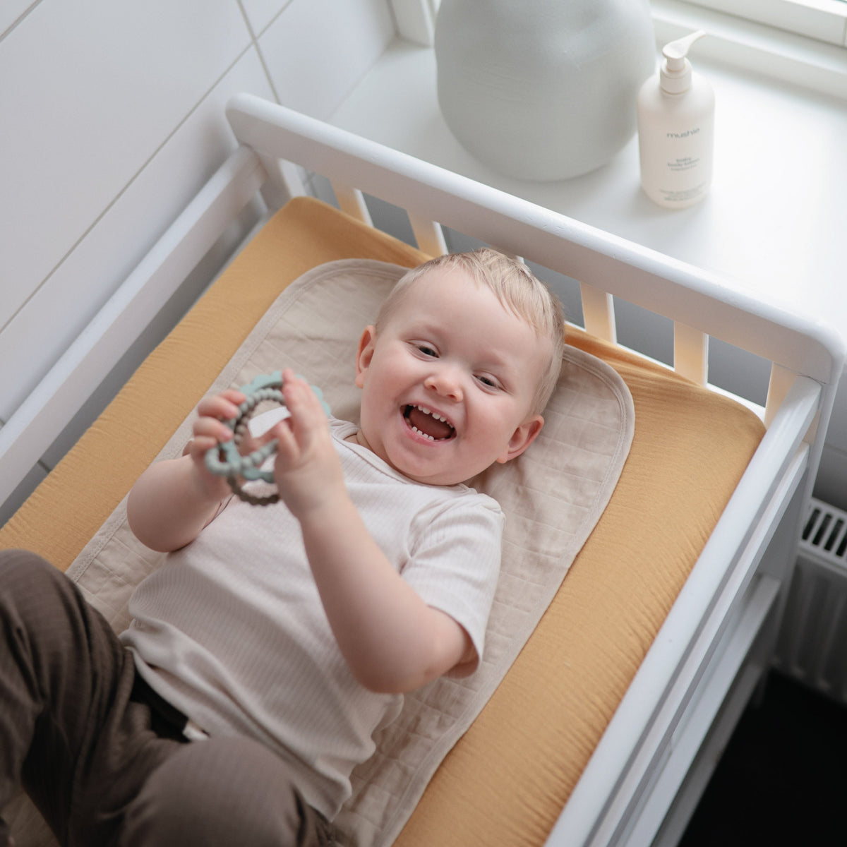 Organic Cotton Muslin Crib Sheet - Various Colors