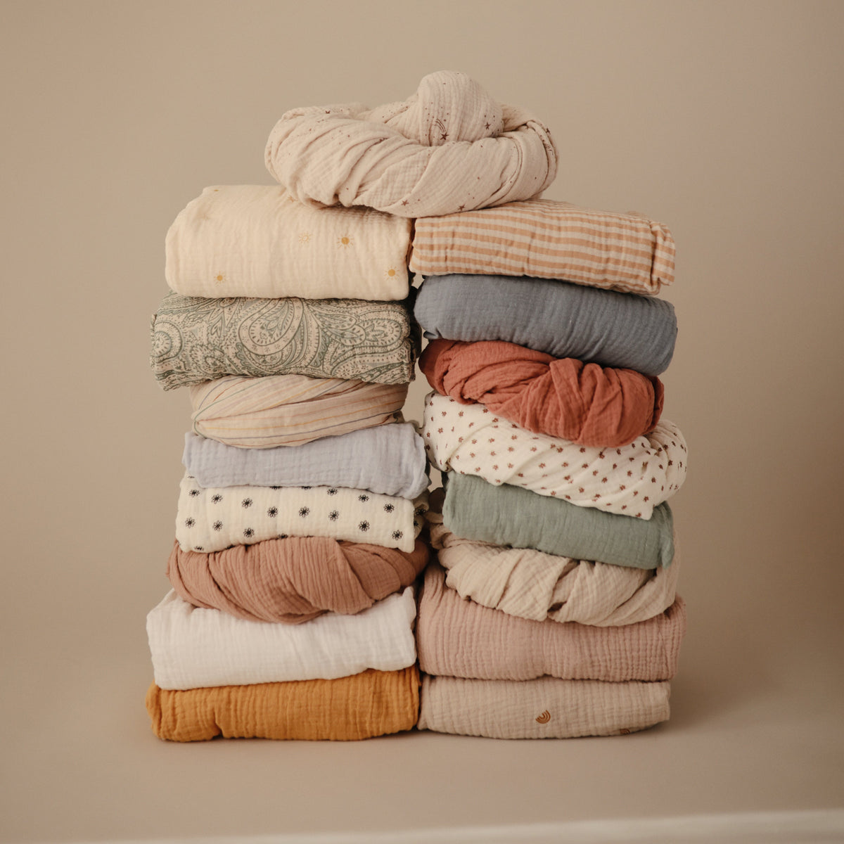 Organic Cotton Muslin Crib Sheet - Various Colors