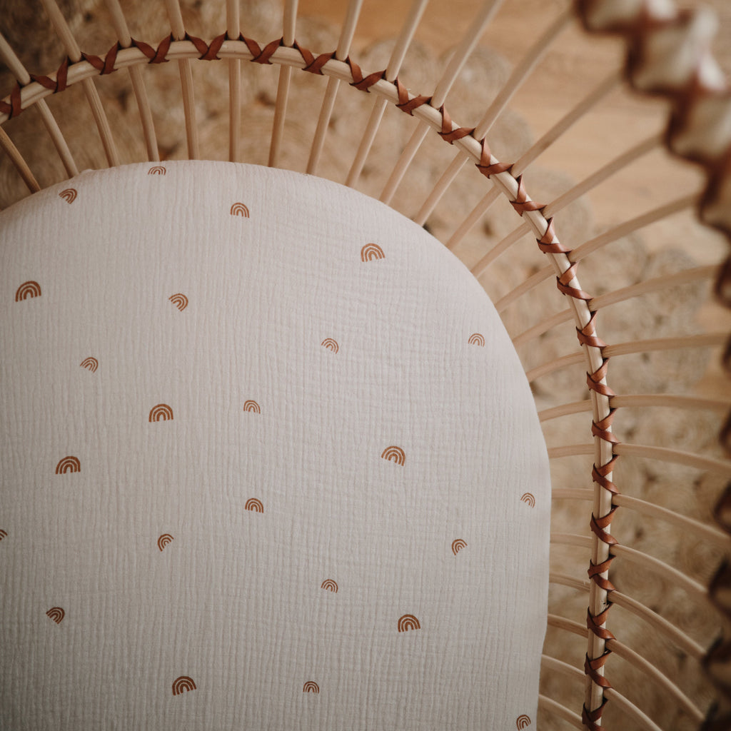 Organic Cotton Muslin Crib Sheet - Various Colors