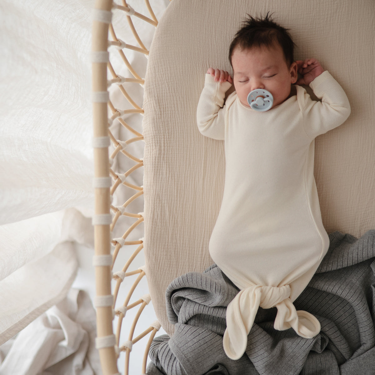 Organic Cotton Muslin Crib Sheet - Various Colors