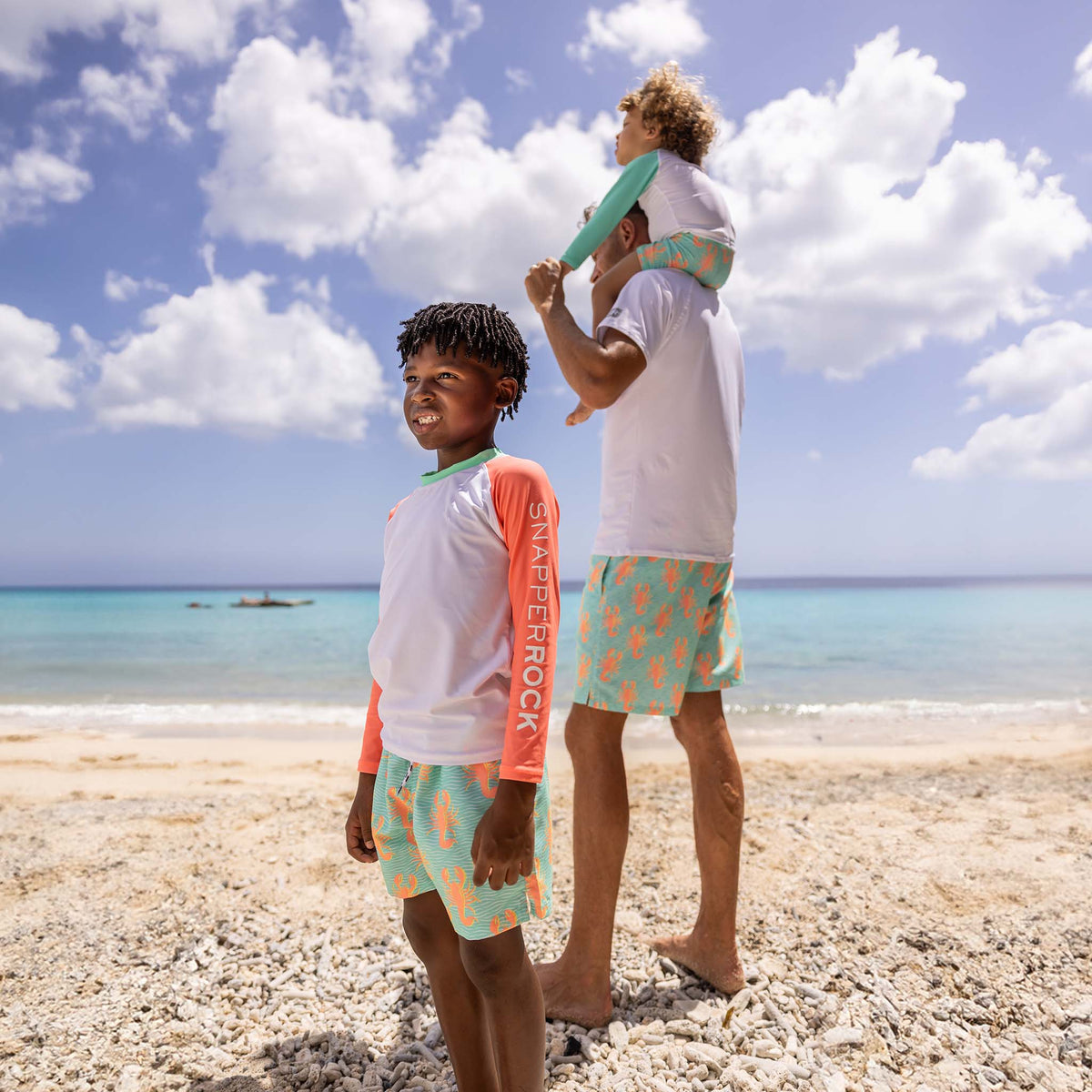 Rash guard- white coral*
