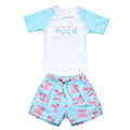 Rash guard swim set- lighthouse island*