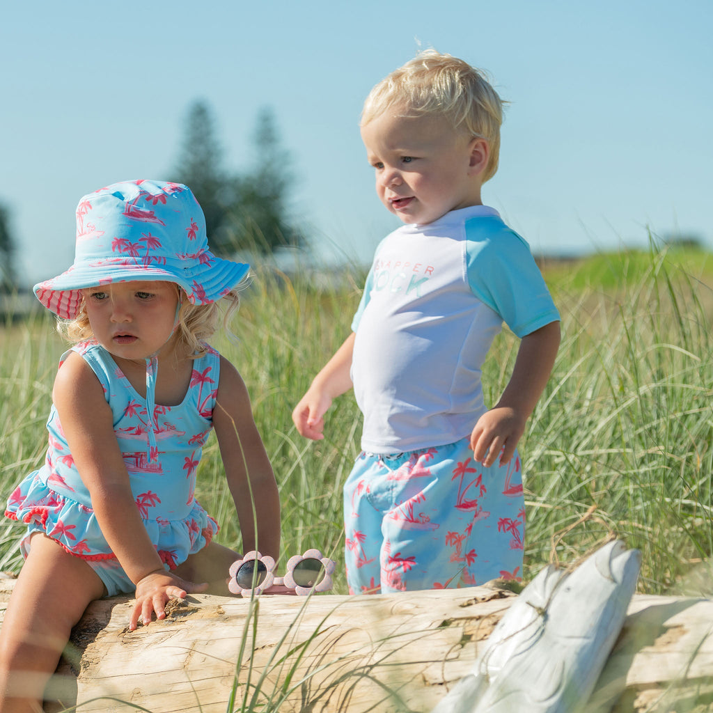 Rash guard swim set- lighthouse island*