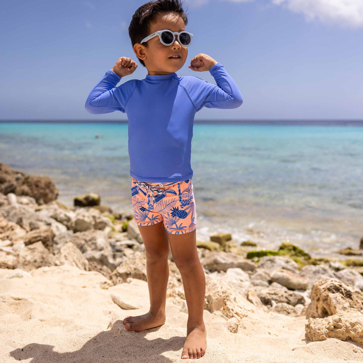 Rash guard swim set- Tropicana vacay*