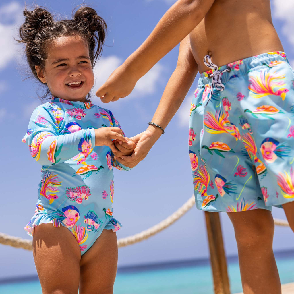 Swim short- kaleido fish*