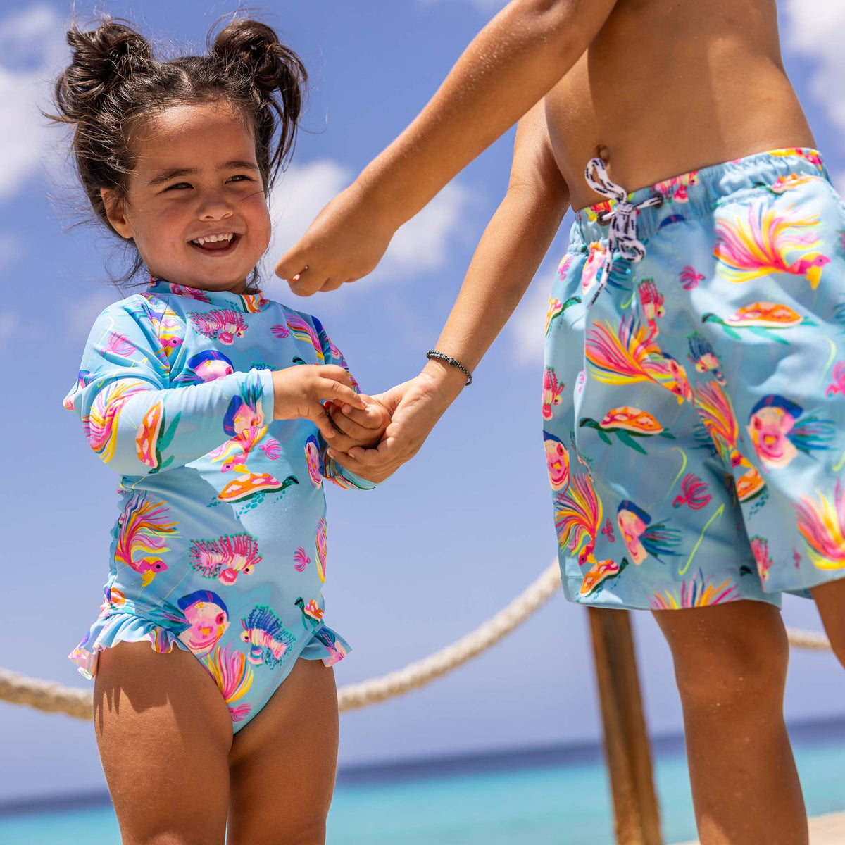 Swim short- kaleido fish*