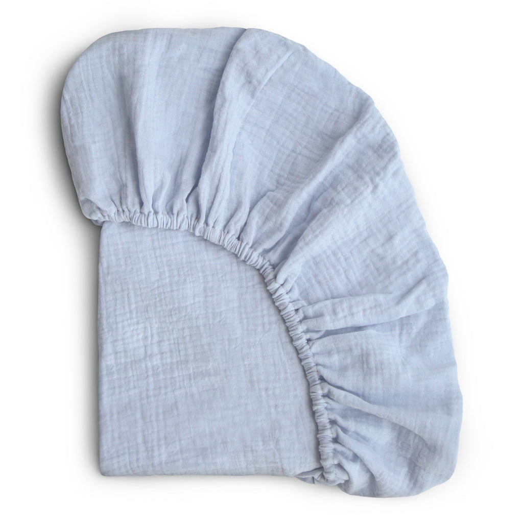 Organic Cotton Muslin Crib Sheet - Various Colors