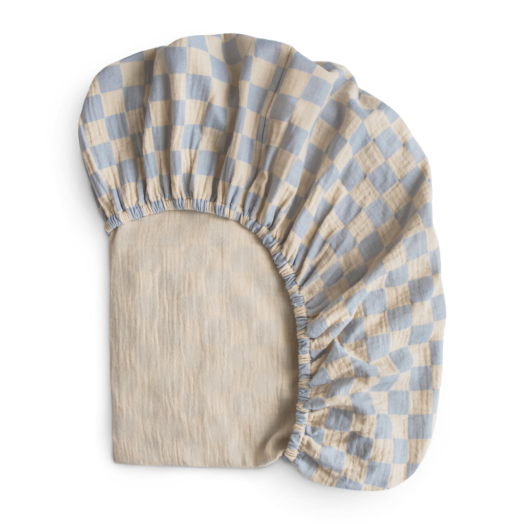 Organic Cotton Muslin Crib Sheet - Various Colors