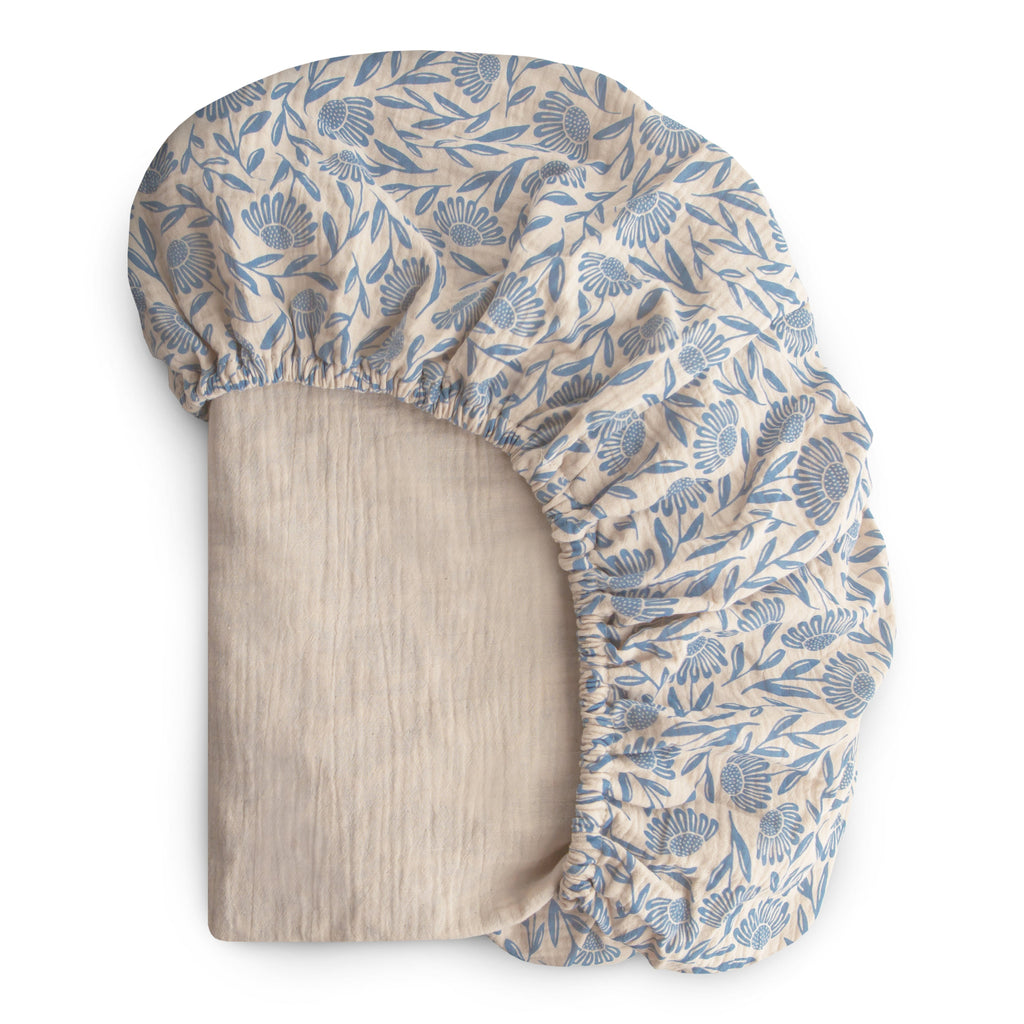 Organic Cotton Muslin Crib Sheet - Various Colors