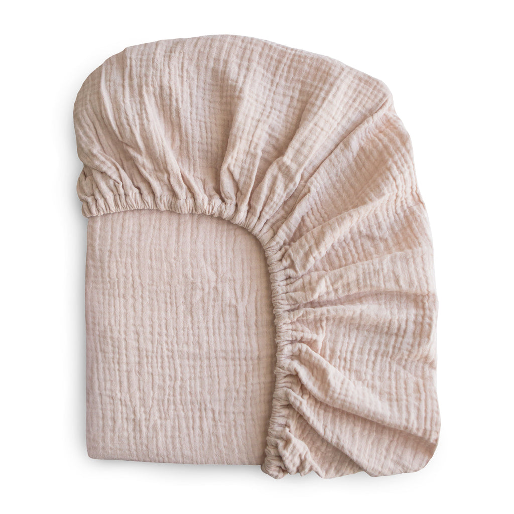 Organic Cotton Muslin Crib Sheet - Various Colors