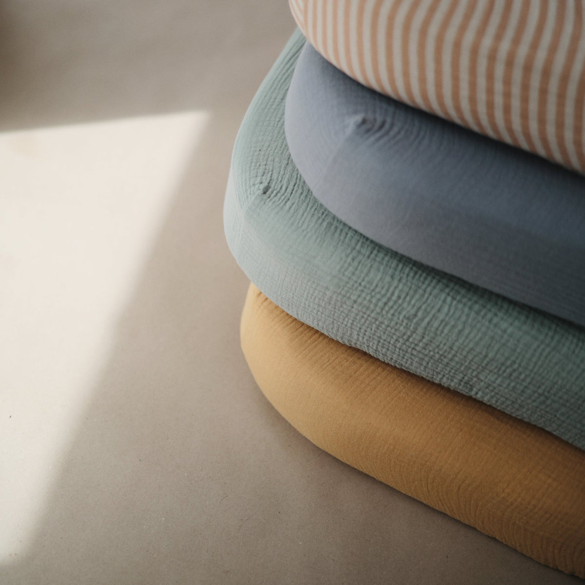 Organic Cotton Muslin Crib Sheet - Various Colors