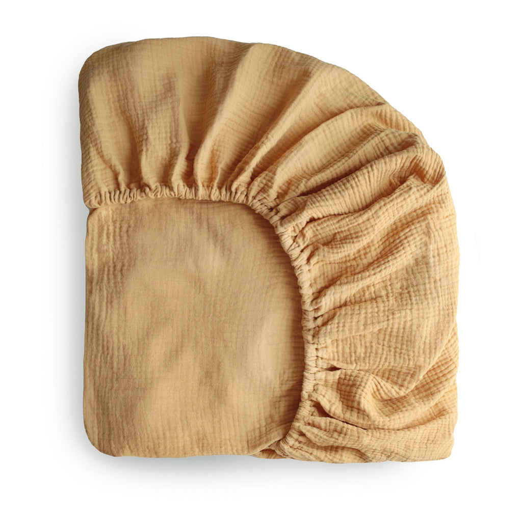Organic Cotton Muslin Crib Sheet - Various Colors