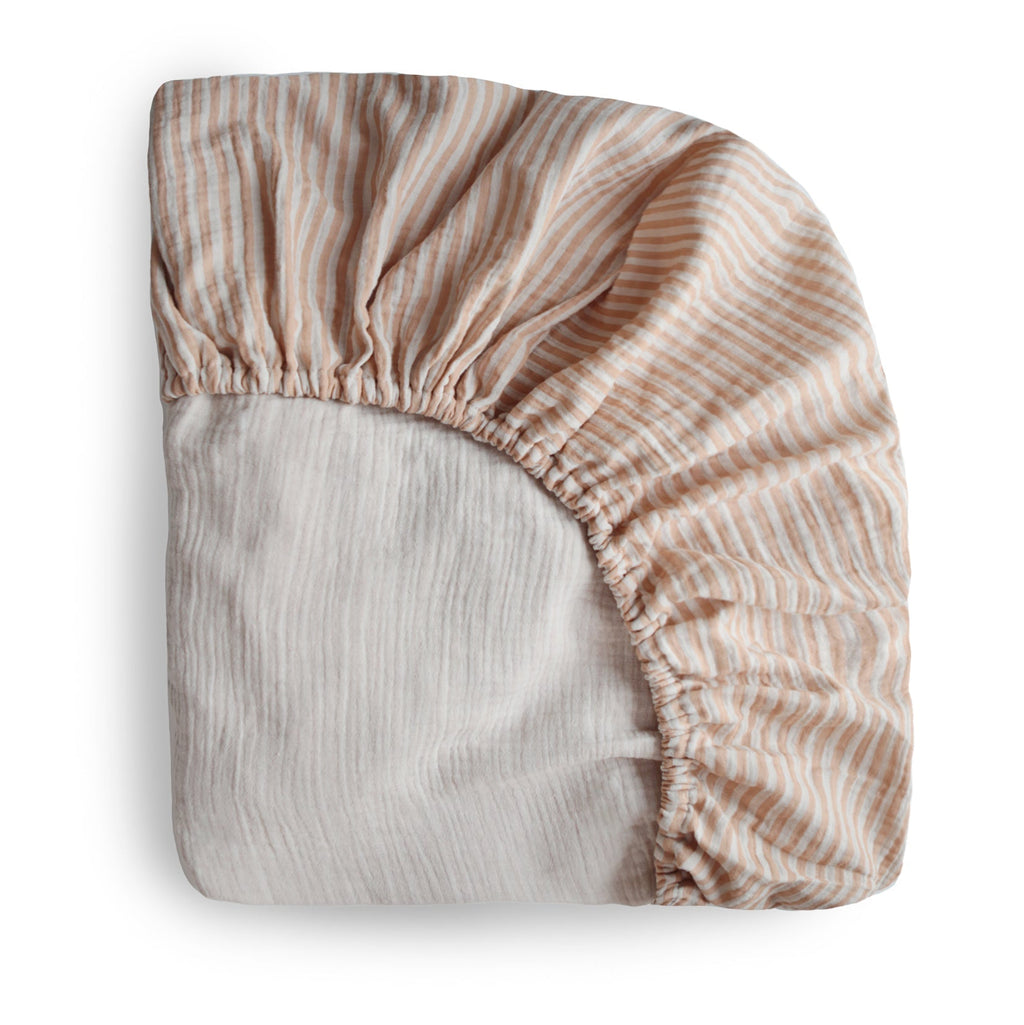 Organic Cotton Muslin Crib Sheet - Various Colors