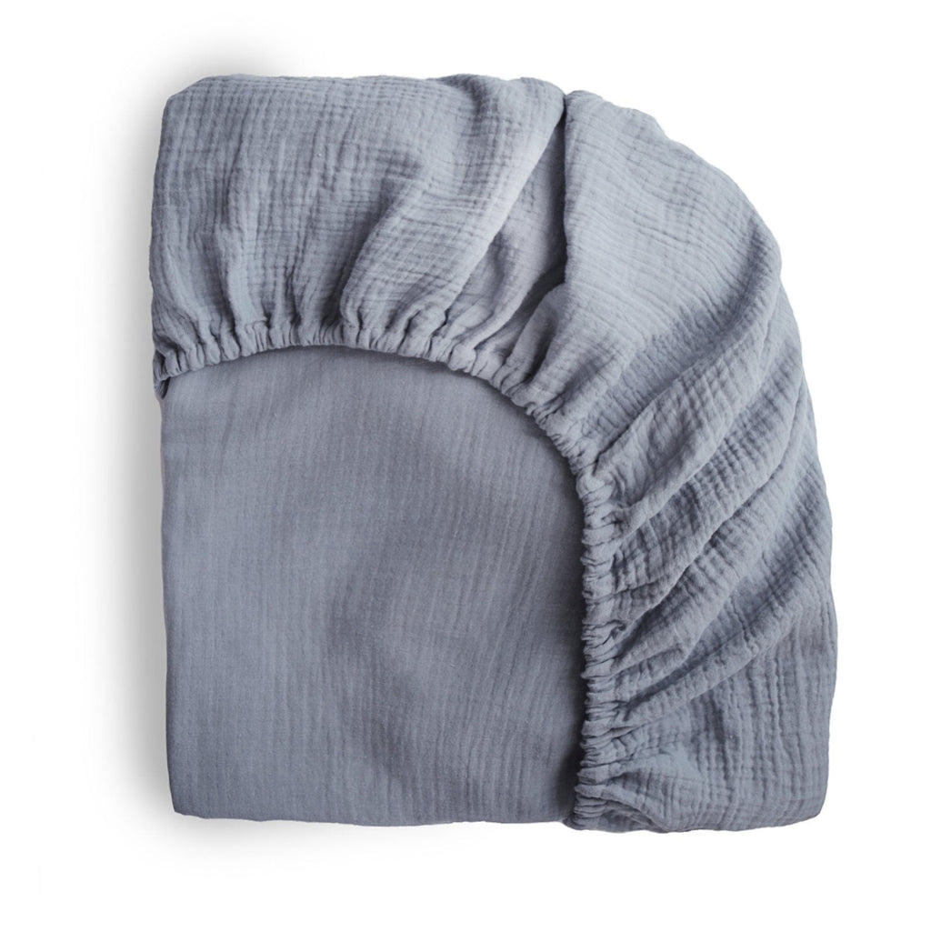 Organic Cotton Muslin Crib Sheet - Various Colors