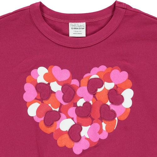 Long sleeve top- heart: Size 4Y