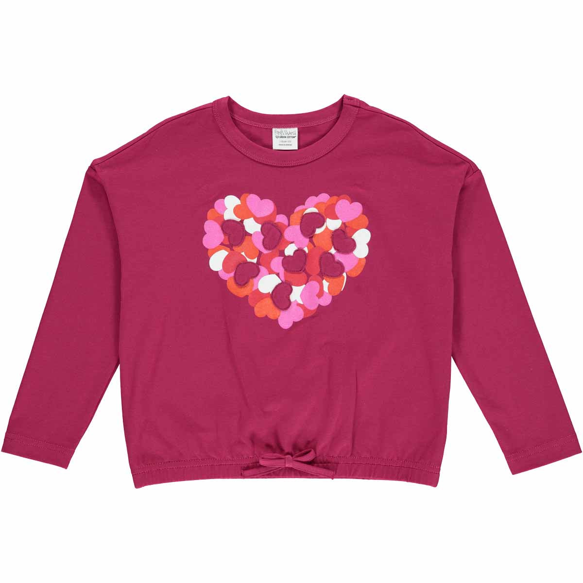 Long sleeve top- heart: Size 4Y