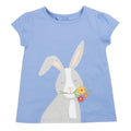 Short-sleeved t-shirt- bunny appliqué