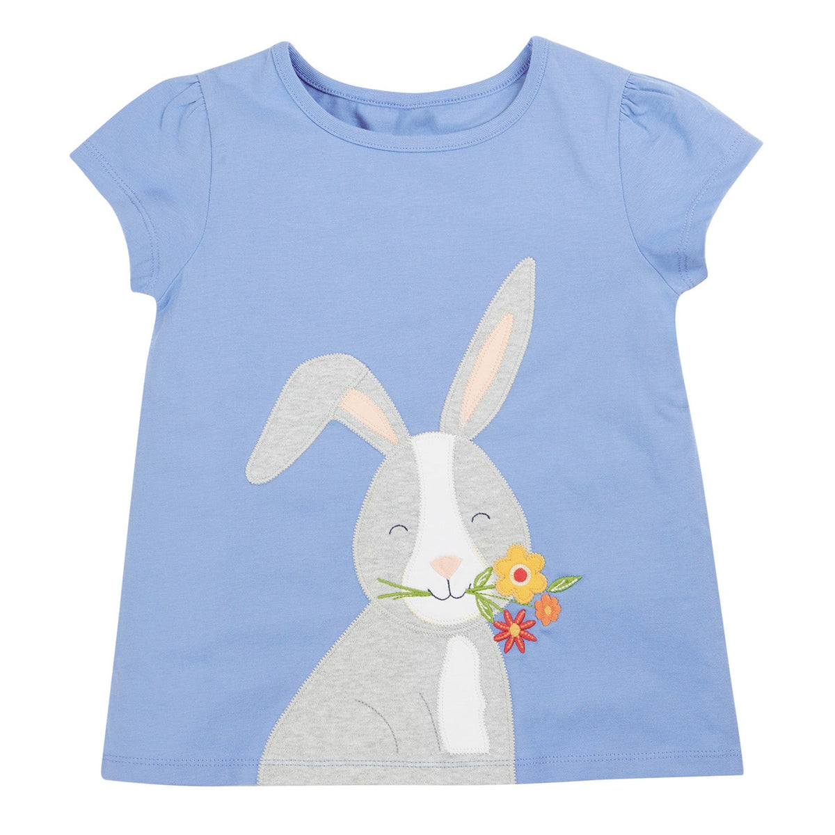 Short-sleeved t-shirt- bunny appliqué
