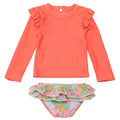 Ruffle swim set- coastal shells*