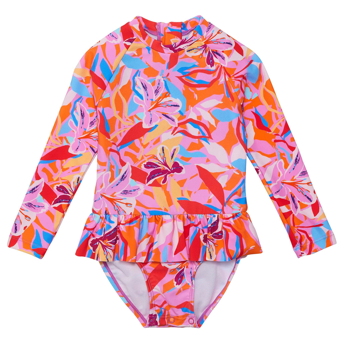 Skirt swimsuit- blooming sunset*