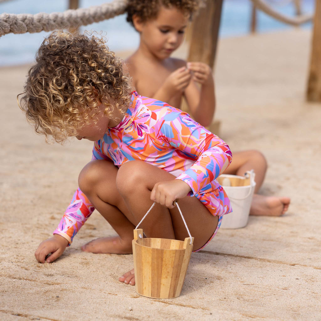 Skirt swimsuit- blooming sunset*