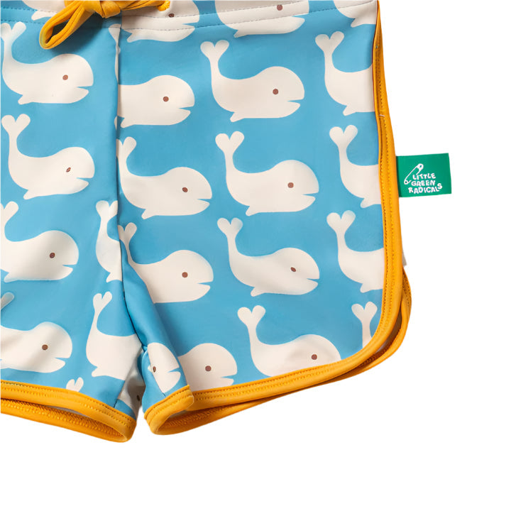 Swim shorts- blue whales