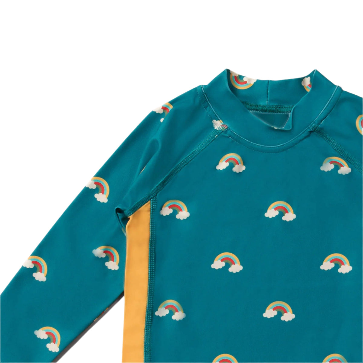 Rash guard- teal rainbows