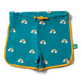 Swim shorts- teal rainbows