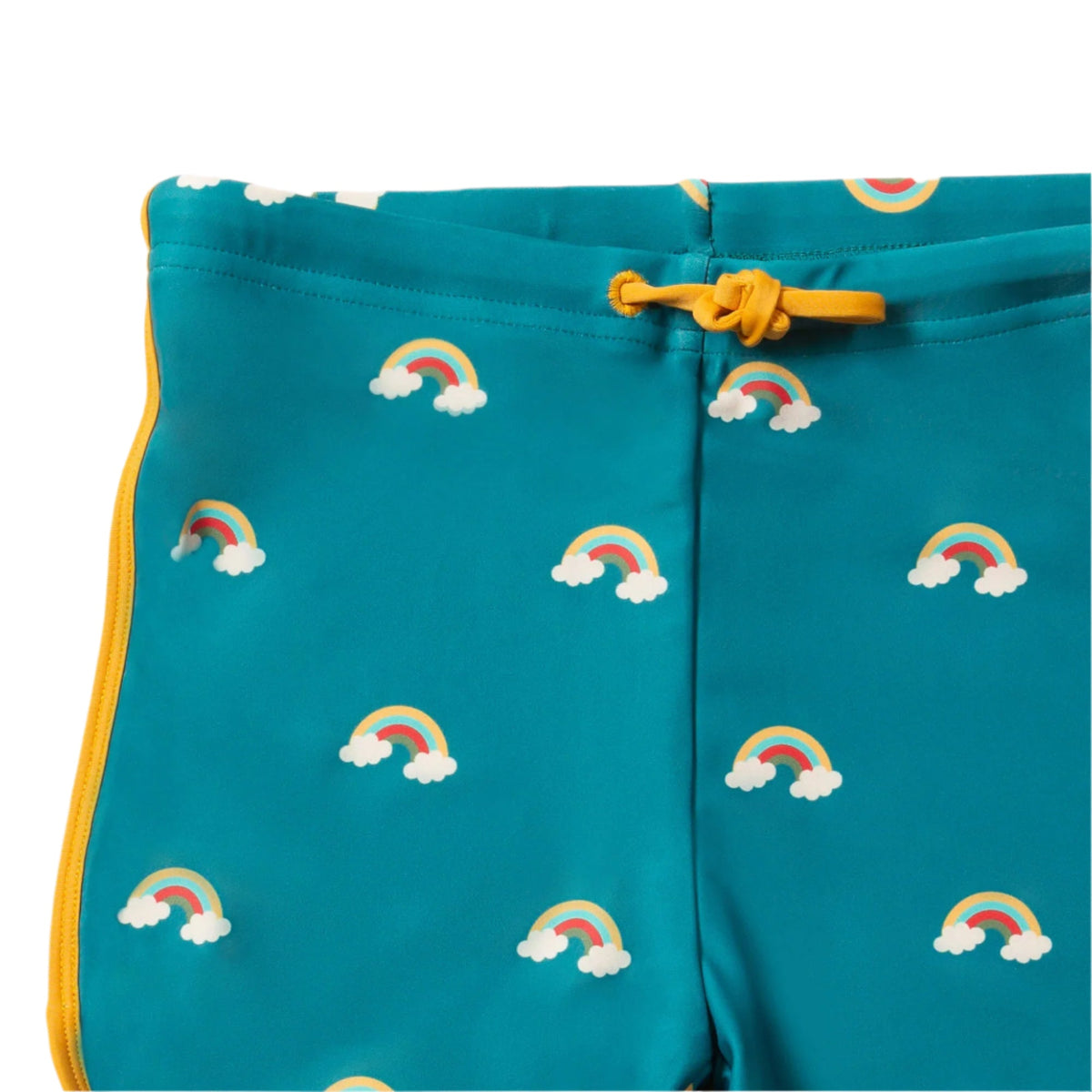 Swim shorts- teal rainbows