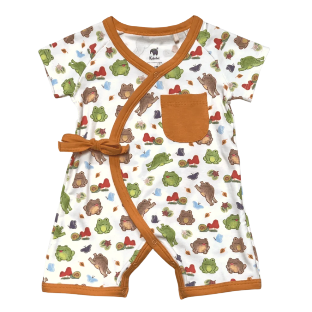 Kimono short romper- meadow*