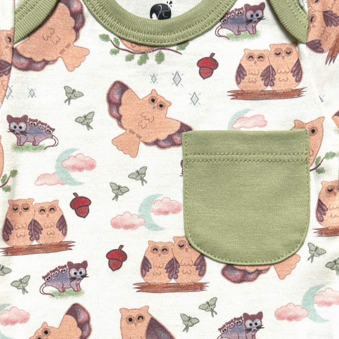 Short-sleeved bodysuit & shorts set- nocturnal*