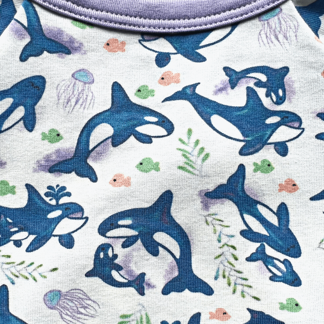 Kimono short romper- orca*