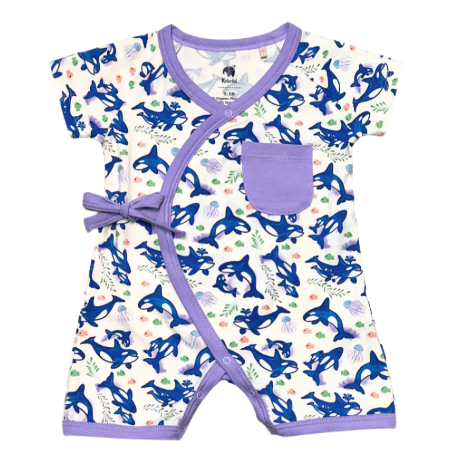 Kimono short romper- orca*