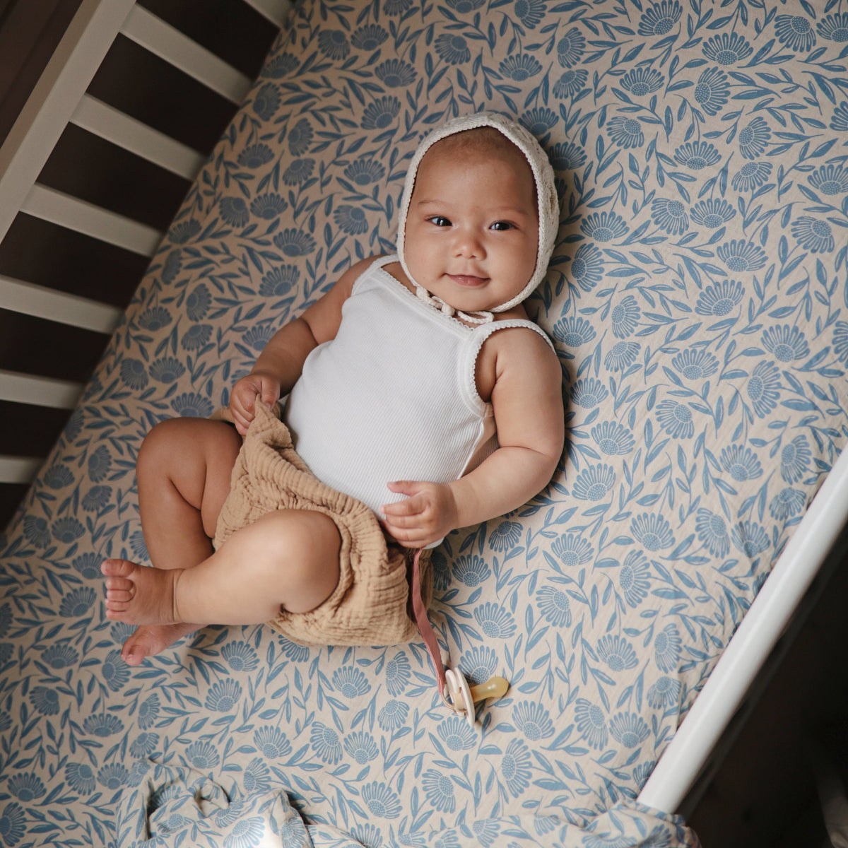 Organic Cotton Muslin Crib Sheet - Various Colors
