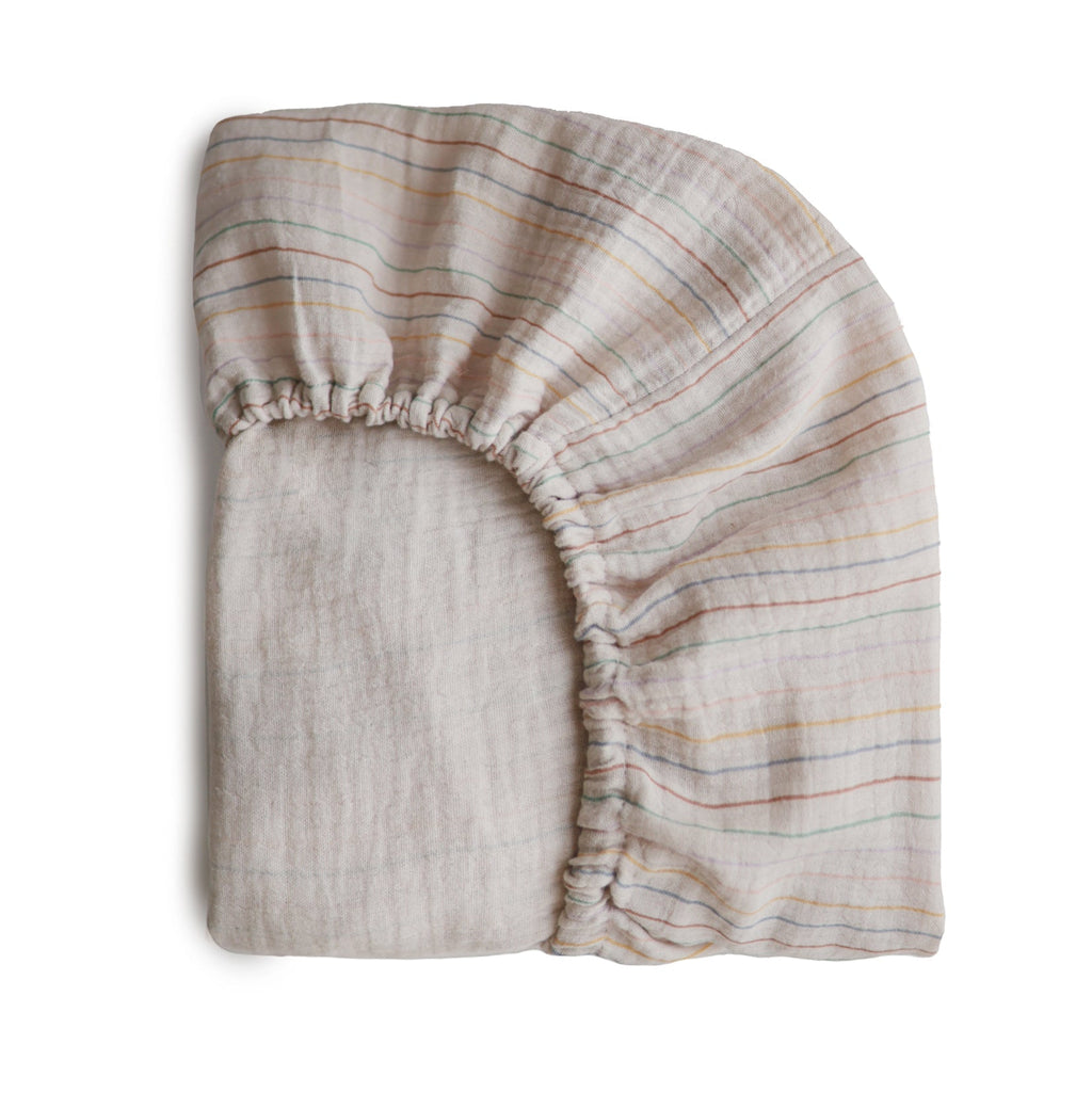 Organic Cotton Muslin Crib Sheet - Various Colors