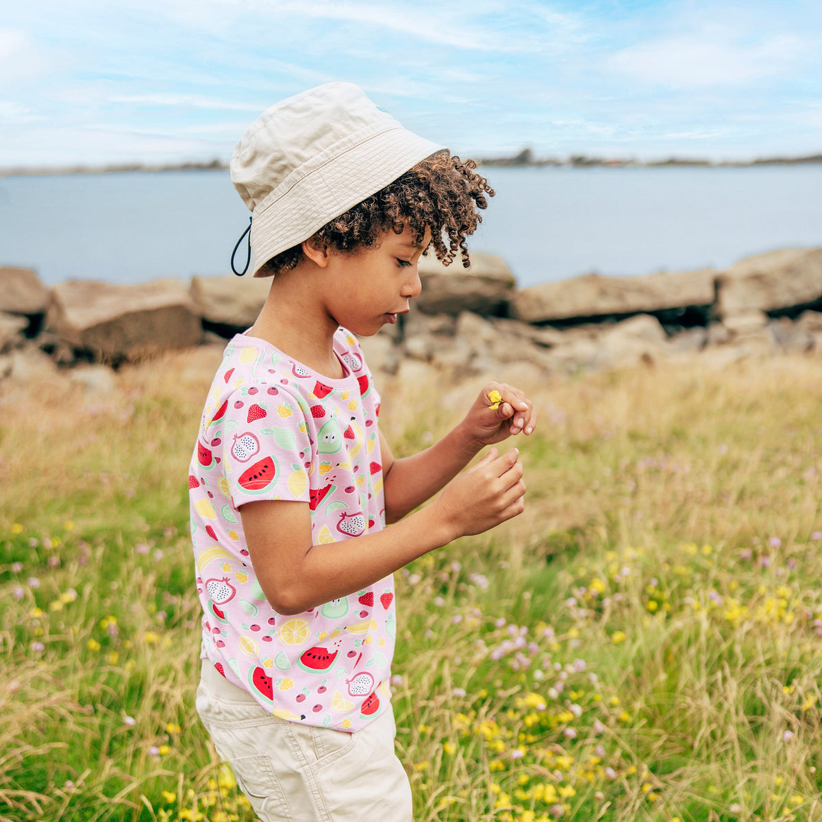 Short-sleeved t-shirt- fruit, blossom pink