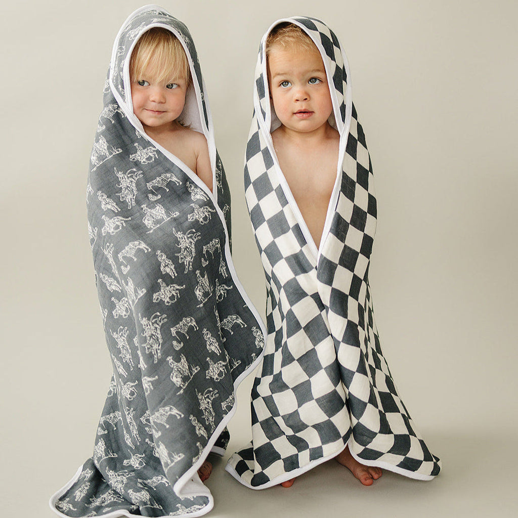 Muslin hooded towel- wild west*