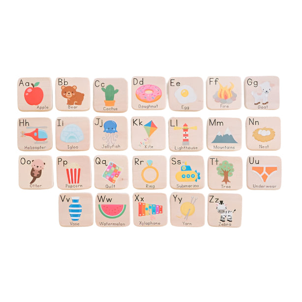 Wooden Learning Tiles - Alphabet