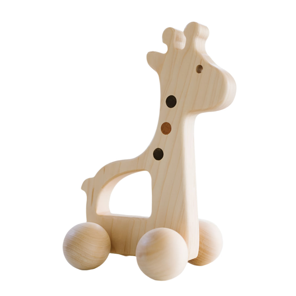 Wooden Push Toy - Giraffe