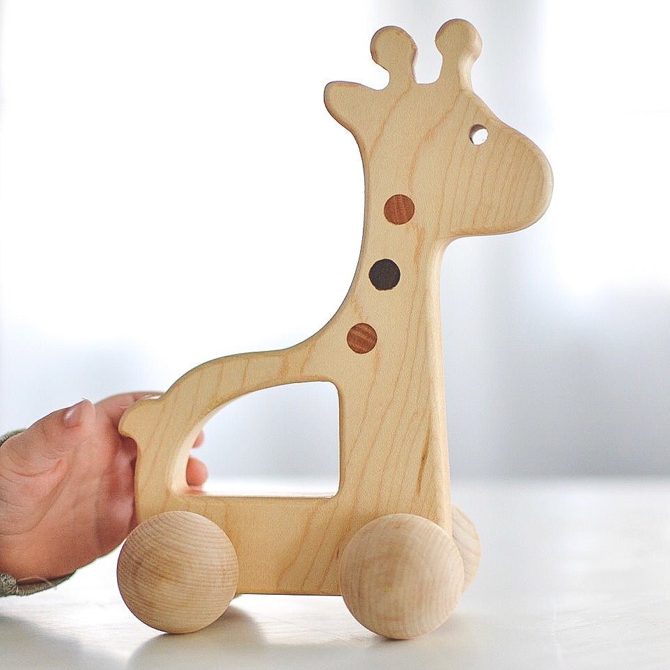 Wooden Push Toy - Giraffe