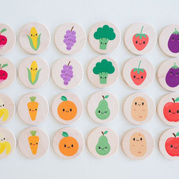 Wooden Matching Tiles - Farmers' Market