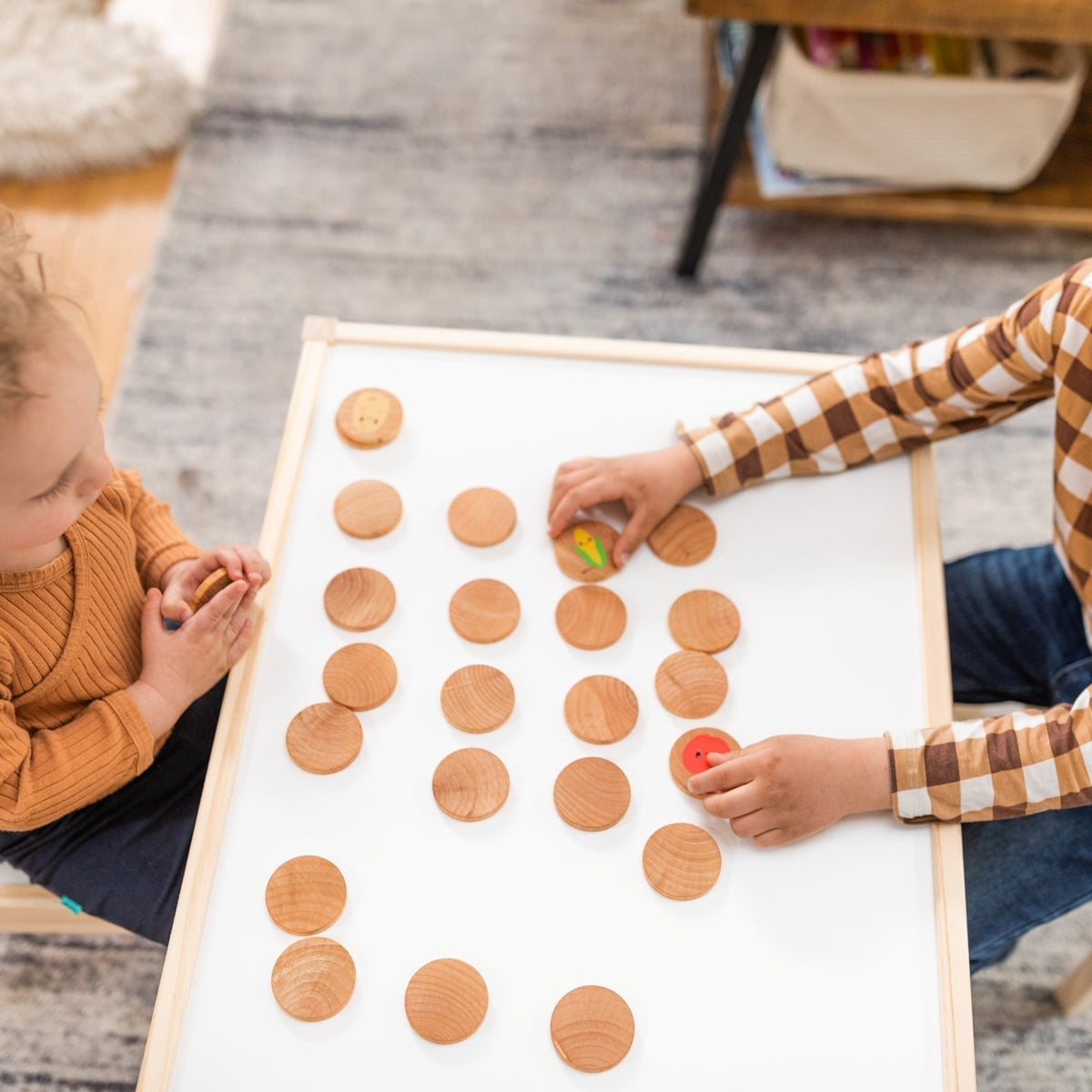 Wooden Matching Tiles - Farmers' Market
