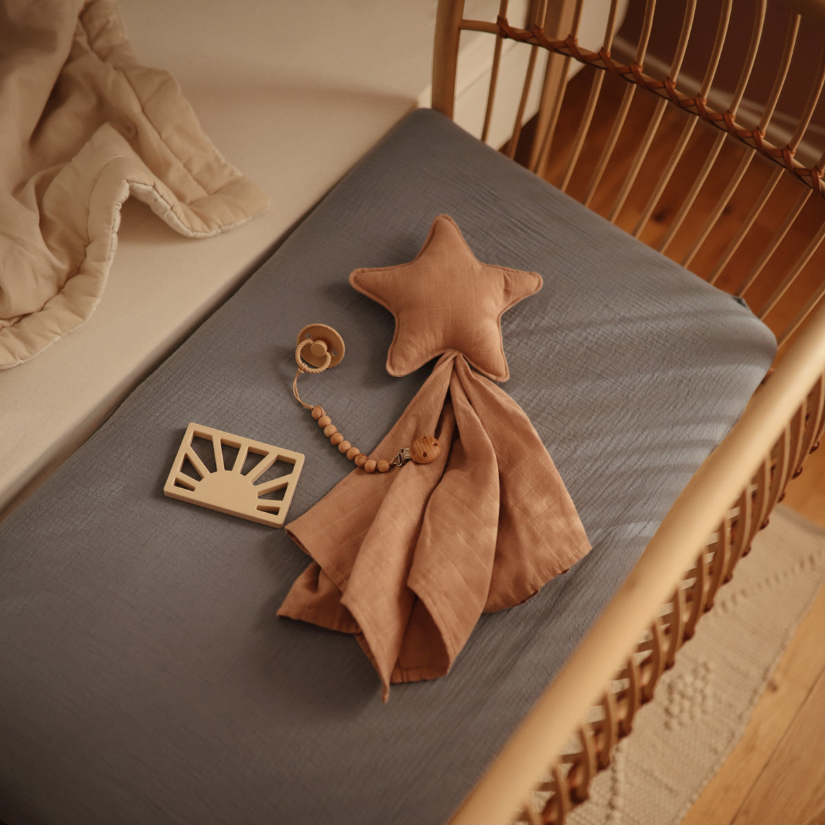 Organic Cotton Muslin Crib Sheet - Various Colors